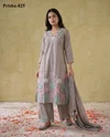 K 1135 By Naisha Mul Cotton Kurti With Bottom Dupatta
